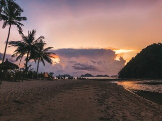 sunset on the beach Philippines