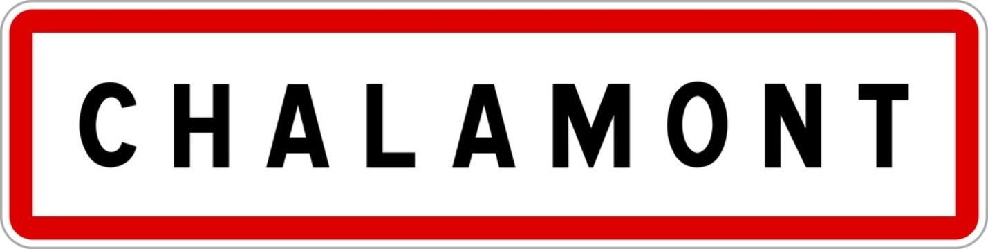 Panneau entrée ville agglomération Chalamont / Town entrance sign Chalamont