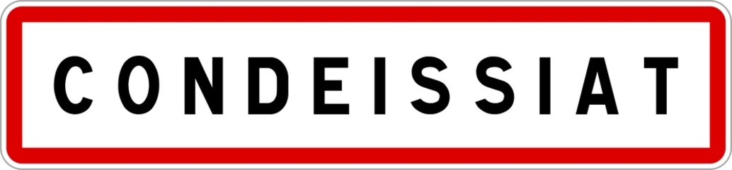 Panneau entrée ville agglomération Condeissiat / Town entrance sign Condeissiat