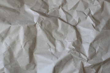 Craft paper. Crumpled gray paper. Paper for packaging. Background