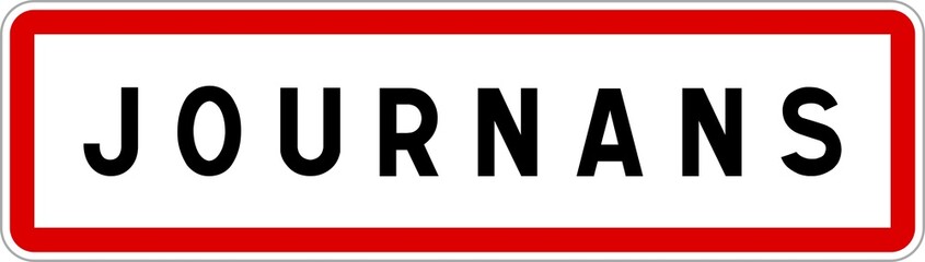 Panneau entrée ville agglomération Journans / Town entrance sign Journans