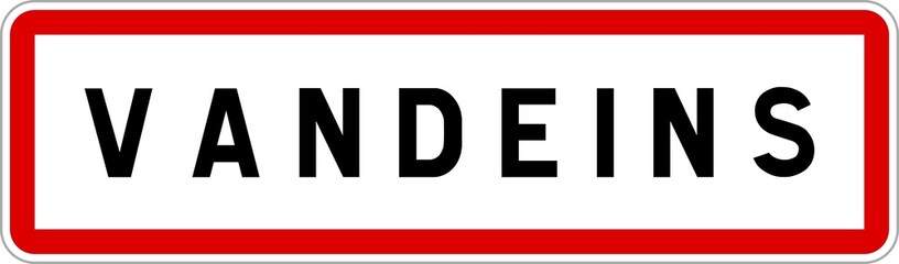 Panneau entrée ville agglomération Vandeins / Town entrance sign Vandeins