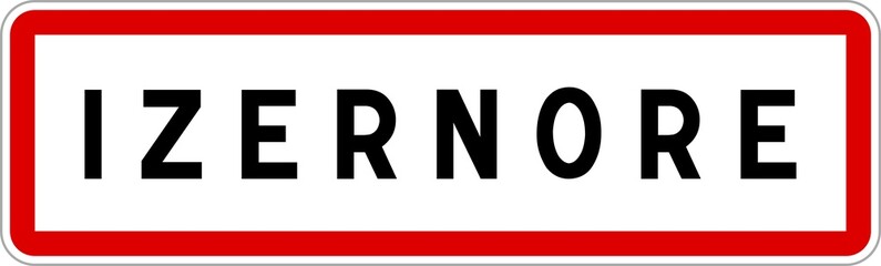 Panneau entrée ville agglomération Izernore / Town entrance sign Izernore