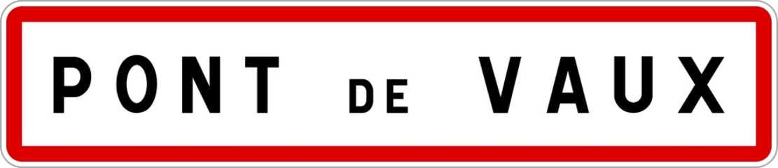 Panneau entrée ville agglomération Pont-de-Vaux / Town entrance sign Pont-de-Vaux