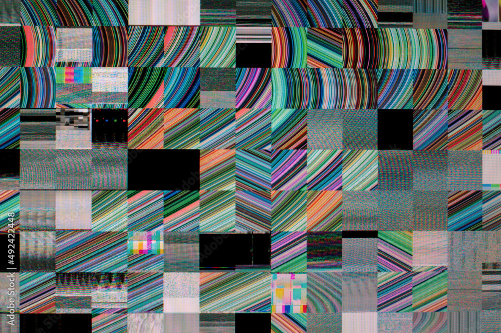 Poster pixel pattern of a digital glitch / abstract background, pattern of a digital glitch.