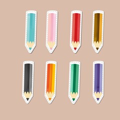 colored pencil stickers
