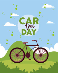 Naklejka premium car free day poster