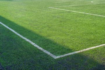 Artificial grass soccer field.