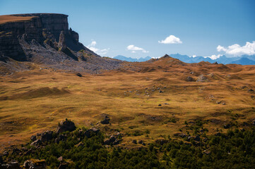 Valley of plateau Bermamyt. Caucasus mountains. Russia.