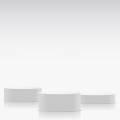 Abstract background with white color podium for presentation. Vector