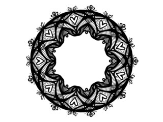 decorative frame black and white ornament