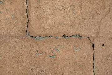 Cracked and abstract grunge texture. Aged material surface backdrop. Weathered effect pattern. Old and dirty background.