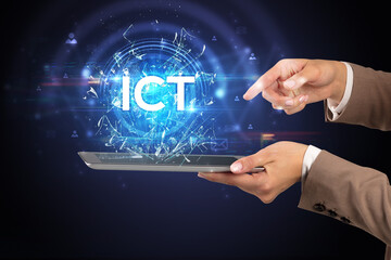 Close-up of a touchscreen with abbreviation.