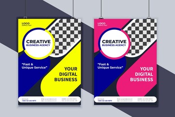 Business Flyer Design Vector Template. Creative Business Flyer Design. Modern Layout Design. Corporate Business Cover Design