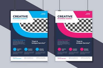 Business Flyer Design Vector Template. Creative Business Flyer Design. Modern Layout Design. Corporate Business Cover Design