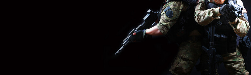 Fototapeta premium Portrait of a special forces soldier.