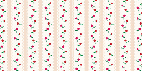 Floral seamless patterns. Vector design for different surfases. 