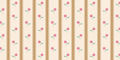 Floral seamless patterns. Vector design for different surfases. 