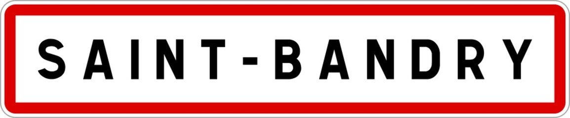 Panneau entrée ville agglomération Saint-Bandry / Town entrance sign Saint-Bandry