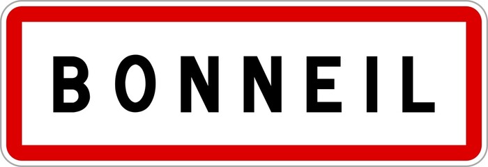 Panneau entrée ville agglomération Bonneil / Town entrance sign Bonneil