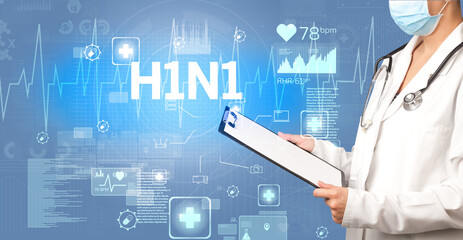 young doctor writing down notes