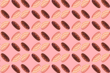 pattern with sweet bread and pink background