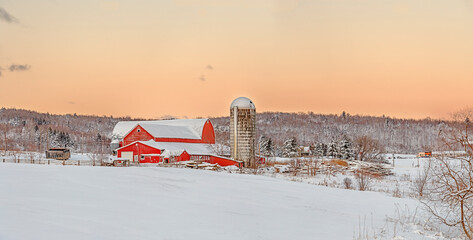 Morning Light Over Barn