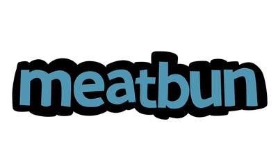 MEATBUN writing vector design on white background