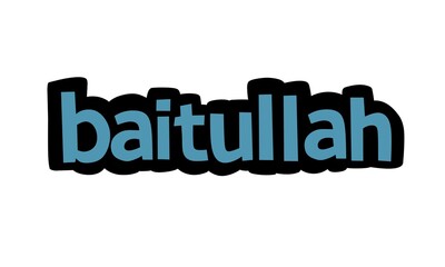 BAITULLAH writing vector design on white background