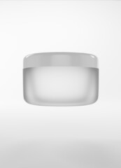 empty mockup of a cream jar isolated on a white background . Mockup 3d illustration