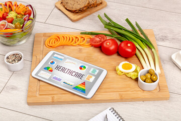 Organic food and tablet pc