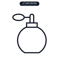 cologne spray. perfume bottles icon symbol template for graphic and web design collection logo vector illustration