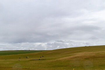 clouds over the hills