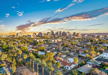 Acrylic prints Arizona Phoenix, Arizona, USA Downtown Skyline Aerial