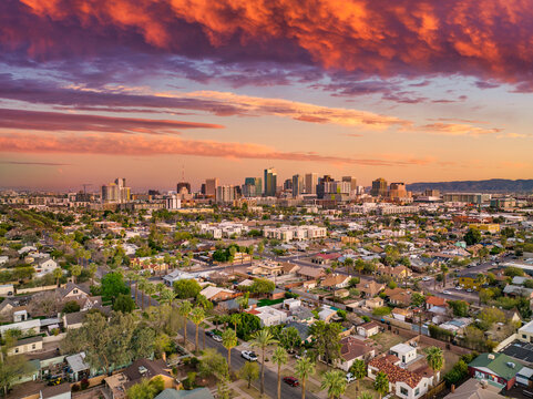 Phoenix, Arizona, USA Downtown Skyline Aerial