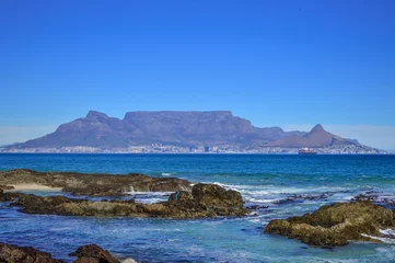 Wall murals Table Mountain Table mountain beach , view from Blouberg cape town