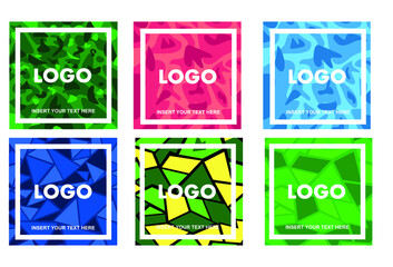 Vector template set: Insert your logo here	