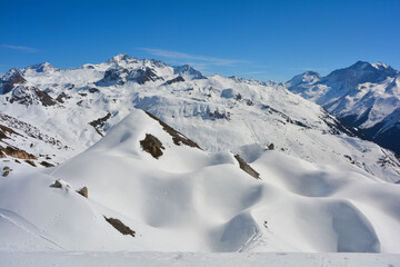 Ski resort in the mountains