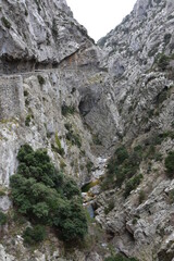 Fototapeta na wymiar Les Gorges de Galamus dans les Pyrénées Orientales