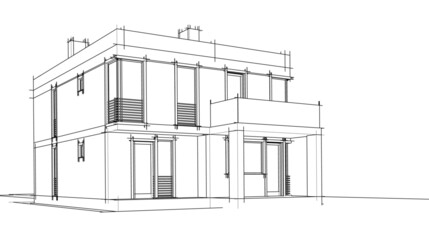 sketch of house