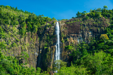 Exiting view of waterfall in Sri Lanka