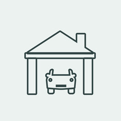 House_parking  vector icon illustration sign