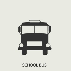 School_bus  vector icon illustration sign
