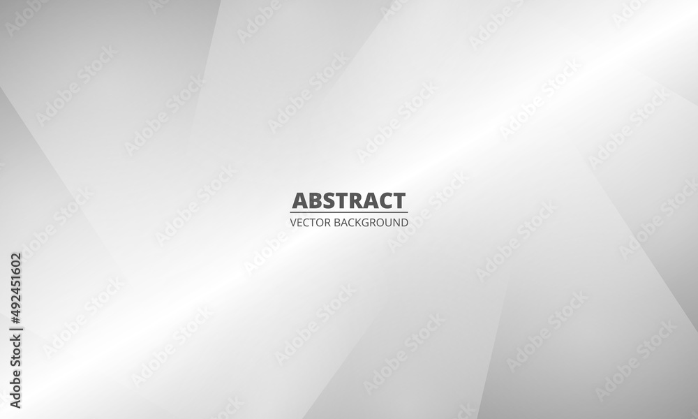 Aufkleber Abstract silver vector background. Modern geometric white and gray gradient background for presentation design. Vector illustration