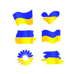 Vector illustration of the flag of Ukraine.