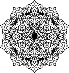 Vector floral mandala , Vector Mandala,  Mandala ornament, Mandala flower, Black and white mandala, Floral mandala design , flower mandala coloring, Decorative mandala 