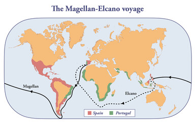 The route of the Magellan-Elcano expedition © Dimitrios