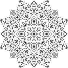 Vector floral mandala , Vector Mandala,  Mandala ornament, Mandala flower, Black and white mandala, Floral mandala design , flower mandala coloring, Decorative mandala 