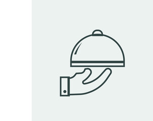 Covered_plate vector icon illustration  sign