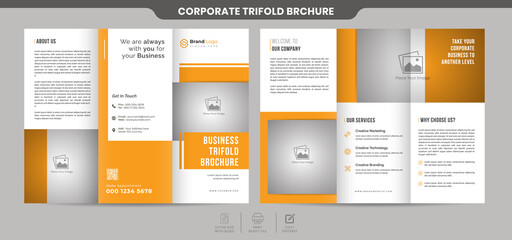 Corporate business Trifold brochure | Company Tri-fold Brochure | Proposal design | Marketing brochure | cover design template